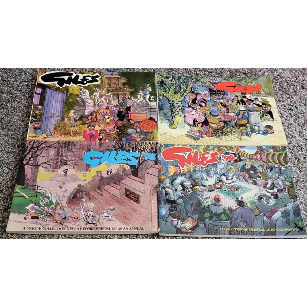 Lot of 13 VINTAGE GILES SUNDAY EXPRESS & DAILY EXPRESS CARTOONS 36TH-48TH SERIES